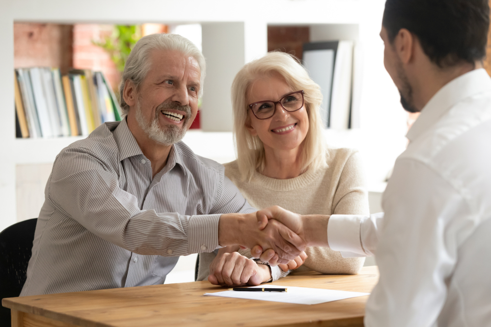 Man shaking hand with a solicitor.